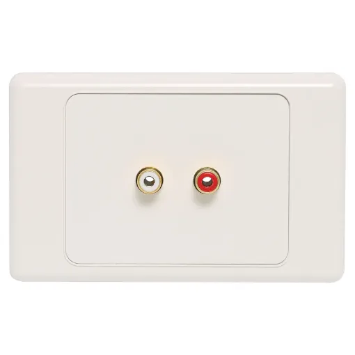 Quality Pro series wall plates with gold plated RCA sockets.