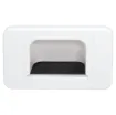 For use with minimal wall clearance, such as behind cabinetry.