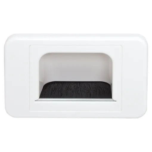 For use with minimal wall clearance, such as behind cabinetry.