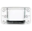 For use with minimal wall clearance, such as behind cabinetry.
