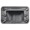 This unique wallplate allows cables to enter the wall cavity space without the need for interconnect wallplates in between.