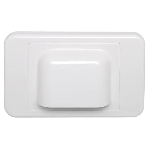 Similar to the P 6895A white wallplate, with a slimmer profile for fitting behind cabinets.