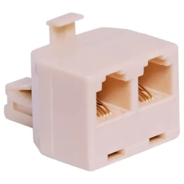 Two devices with modular plugs can be connected to one modular socket using these modular double adaptors. Wiring configuration is straight-thru.