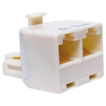 Two devices with modular plugs can be connected to one modular socket using these modular double adaptors. Wiring configuration is straight-thru.
