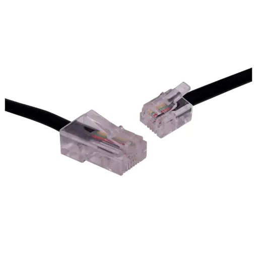 8P4C-6P4C modular telephone connection lead.