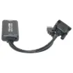 Converts VGA signal to HDMI. Ideal for connecting VGA equipment to modern HDMI monitors & televisions. Supports virtual 7.1ch audio over HDMI or 3.5mm stereo output.