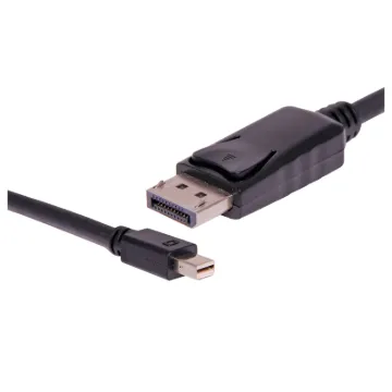 Mini DisplayPort Male to DisplayPort Male Lead, 1.8m.