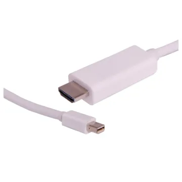 Mini DisplayPort Male to HDMI Male Lead, 1.8m.