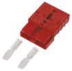 Anderson style red 50A DC power connector.