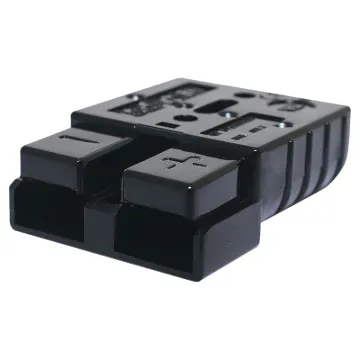Anderson style black 50A DC power connector.