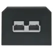 This Anderson style connector features an enclosure for surface mounting on vehicle cabinets or bodywork.