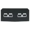 This Anderson style connector features an enclosure for surface mounting on vehicle cabinets or bodywork.