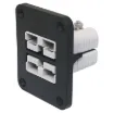 This Anderson style connector features an enclosure for panel mounting on vehicle cabinets or bodywork.