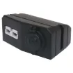 This Anderson style connector features an enclosure for surface mounting on vehicle cabinets or bodywork.