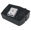 This Anderson style connector features an enclosure for surface mounting on vehicle cabinets or bodywork.