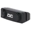 This Anderson Style connector features an enclosure for surface mounting on vehicle cabinets or bodywork.