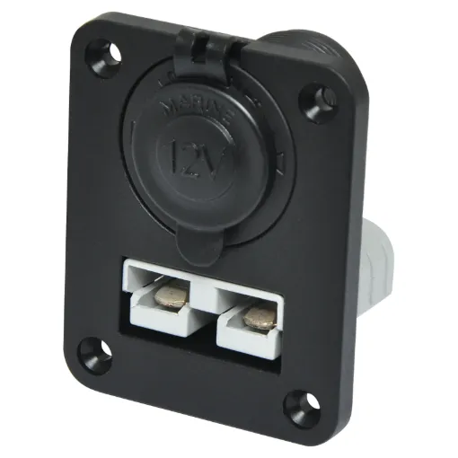This connector features a 12V car accessory ideal for charging compatible devices.
