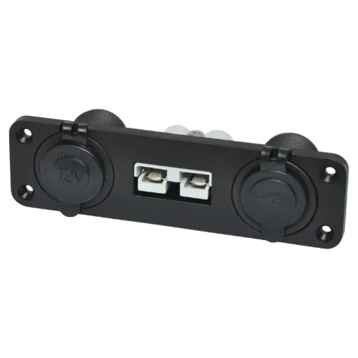 Provides easy connection to solar panels and auxiliary batteries/appliances utilising 50A Anderson connection.