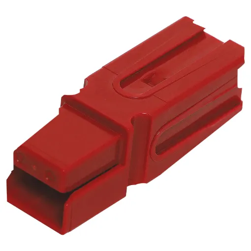 Anderson Power Pole style DC 600V connector (not genuine). As used in automotive and industrial applications. Can be dovetailed together for multi-pole connectors. 75A rated. Sold individually.