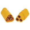 Ideal for use as battery connectors in high current draw applications such as RC LiPo batteries. Supplied as plug & socket pair. 60A rated @ 500V DC.