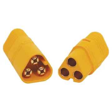 Ideal for use as battery connectors in high current draw applications such as RC LiPo batteries. Supplied as plug & socket pair. 60A rated @ 500V DC.