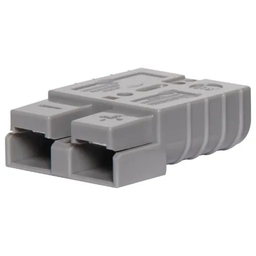 Genuine Anderson Power SB50 50A connector. These heavy duty DC plugs feature a reversible gender design (the same plug can be used as both male and female). Not suitable for connecting or disconnecting circuits under load.