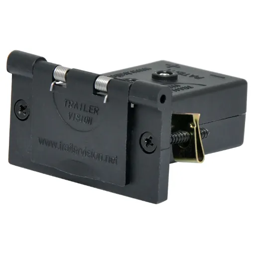 Trailer Vision TV-14999-50. This slim flush mount housing is suitable for use with Anderson SB50 connectors and allows direct mounting to tow bar, bumper or other surface for easy connection and disconnection of Anderson plugs.
