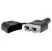Rubber boot cover for 50A Anderson connectors with dust cover to protect the connector from dust and moisture when not in use.
