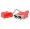 Rubber boot cover for 50A Anderson connectors with dust cover to protect the connector from dust and moisture when not in use.