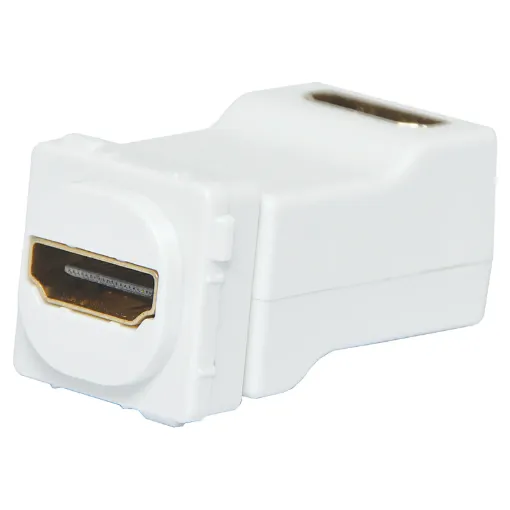 Double sided pluggable design for connection with pre-made leads. Suits Clipsal & regular wallplates. HDMI V2.0