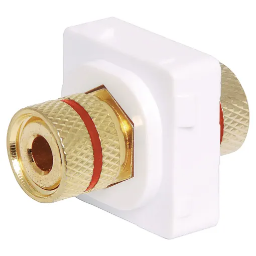 Double sided pluggable banana sockets Banana Red. Clipsal type.