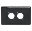 Suit any standard dimension "D" series XLR, HDMI, USB, RCA or RJ connectors. Mounting hole spacing 19W x 24Hmm.
