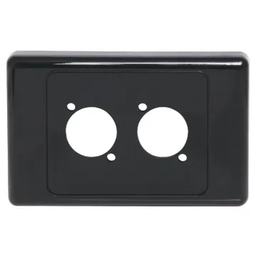 Suit any standard dimension "D" series XLR, HDMI, USB, RCA or RJ connectors. Mounting hole spacing 19W x 24Hmm.