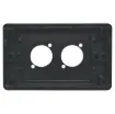 Suit any standard dimension "D" series XLR, HDMI, USB, RCA or RJ connectors. Mounting hole spacing 19W x 24Hmm.