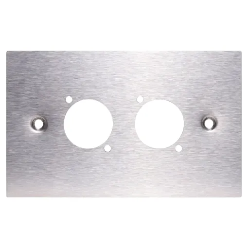 Suit any standard dimension "D" series XLR, HDMI, USB, RCA or RJ connectors. Mounting hole spacing 19W x 24Hmm.