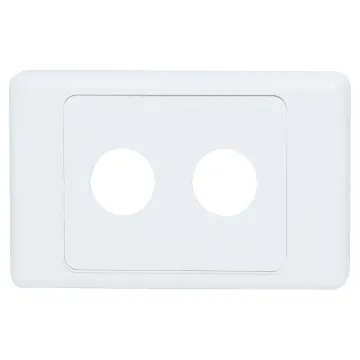 Dual gang wallplate with both clipsal and hpm covers to suit our S4030 to S4035 series of panel lamps.