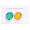 Dual gang wallplate with both clipsal and hpm covers to suit our S4030 to S4035 series of panel lamps.