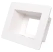 Addresses a common requirement of installing AV or power connections flush to the wall behind cabinets or televisions. Designed for 70 & 90mm cavities. 
185W x 145H x 60Dmm. 
Hole Cut:  166 x 100mm
Wallplate not included.