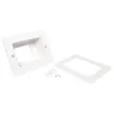 Addresses a common requirement of installing AV or power connections flush to the wall behind cabinets or televisions. Designed for 70 & 90mm cavities. 
185W x 145H x 60Dmm. 
Hole Cut:  166 x 100mm
Wallplate not included.