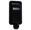A handy gland cable entry point for caravans, campers and vehicles with roof mounted solar panels. Can be surface mounted using silastic or similar weatherproof adhesive. PG13.5 cable gland with 7.5mm cable entry (prior to tightening). Size: 60W x 112D x 35Hmm.