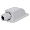 A handy gland cable entry point for caravans, campers and vehicles with roof mounted solar panels. Can be surface mounted using silastic or similar weatherproof adhesive. PG13.5 cable gland with 7.5mm cable entry (prior to tightening). Size: 60W x 112D x 35Hmm.