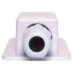 A handy gland cable entry point for caravans, campers and vehicles with roof mounted solar panels. Can be surface mounted using silastic or similar weatherproof adhesive. PG13.5 cable gland with 7.5mm cable entry (prior to tightening). Size: 60W x 112D x 35Hmm.