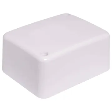 Plastic electrical junction wall box with multiple conduit entries. 101W x 71D x 46Hmm.