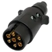 A user wireable 7 Pin round trailer plug. Connects to the trailer with a large 7 pin round socket (P8087).
Suitable for use with W4222 7 core trailer cable.