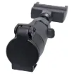 7 pin flat to large 7 pin round trailer adapter. Allows you to connect a trailer with a Large round 7 pin connector to a vehicle with 7 pin flat connector.