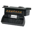 Replacement 7 pin flat trailer socket for chassis mounting to vehicle. Suitable for use with 7 core trailer cable (W 4222).