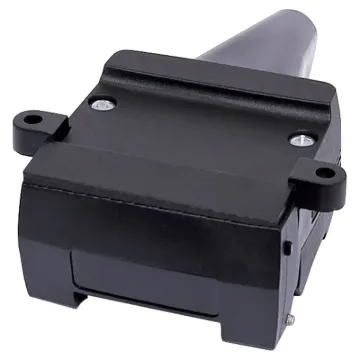 A 12 Pin flat trailer socket. Connects to a 12 pin flat trailer plug (P8096). Suitable for use with 12 core trailer cable.