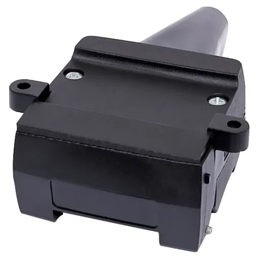 A 12 Pin flat trailer socket. Connects to a 12 pin flat trailer plug (P8096). Suitable for use with 12 core trailer cable.