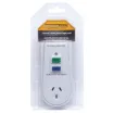 A handy in-line connection residual current detection switch which measures for electrical leakage.