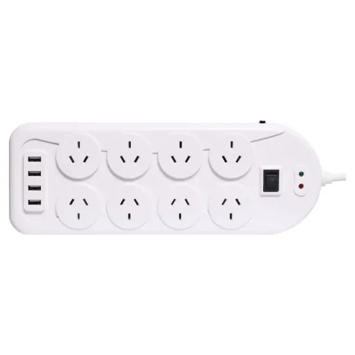 Provides connection for all your appliances with surge protection and 4 way USB charger (max total 3.1A output. 2.1 single port).